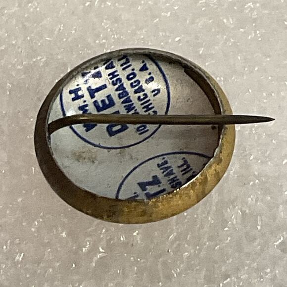 My Record 3 Months Courage Gold Toned 1/2” Pin Button Pinback GnuCollectibles - Picture 4 of 5